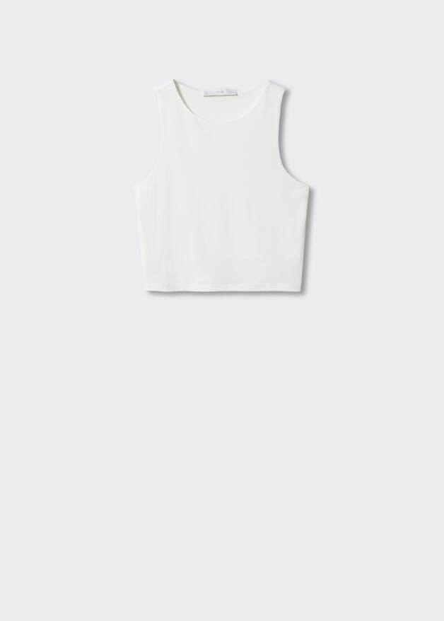 Crop haltertop -  Dames | Mango Nederland | MANGO (NL)