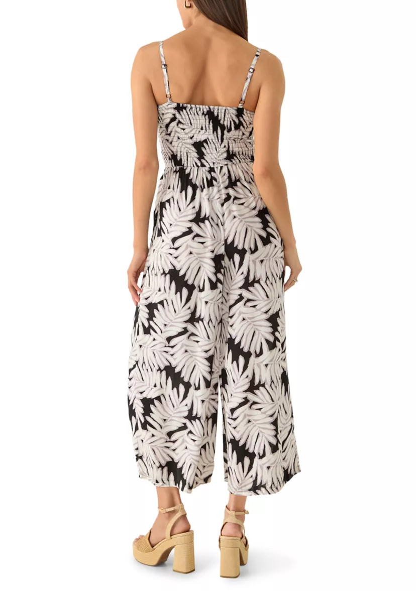 Women's Smocked Bodice Print Jumpsuit | Belk