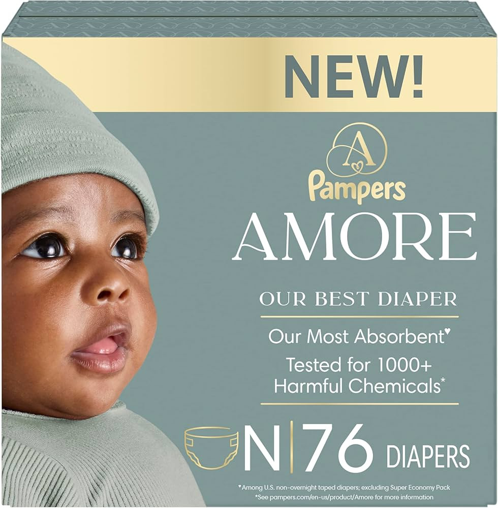 Pampers Amore, Size 0 (up to 10 lbs), 76 Count, Our Best Diaper \u2013 Hypoallergenic & Fragrance... | Amazon (US)