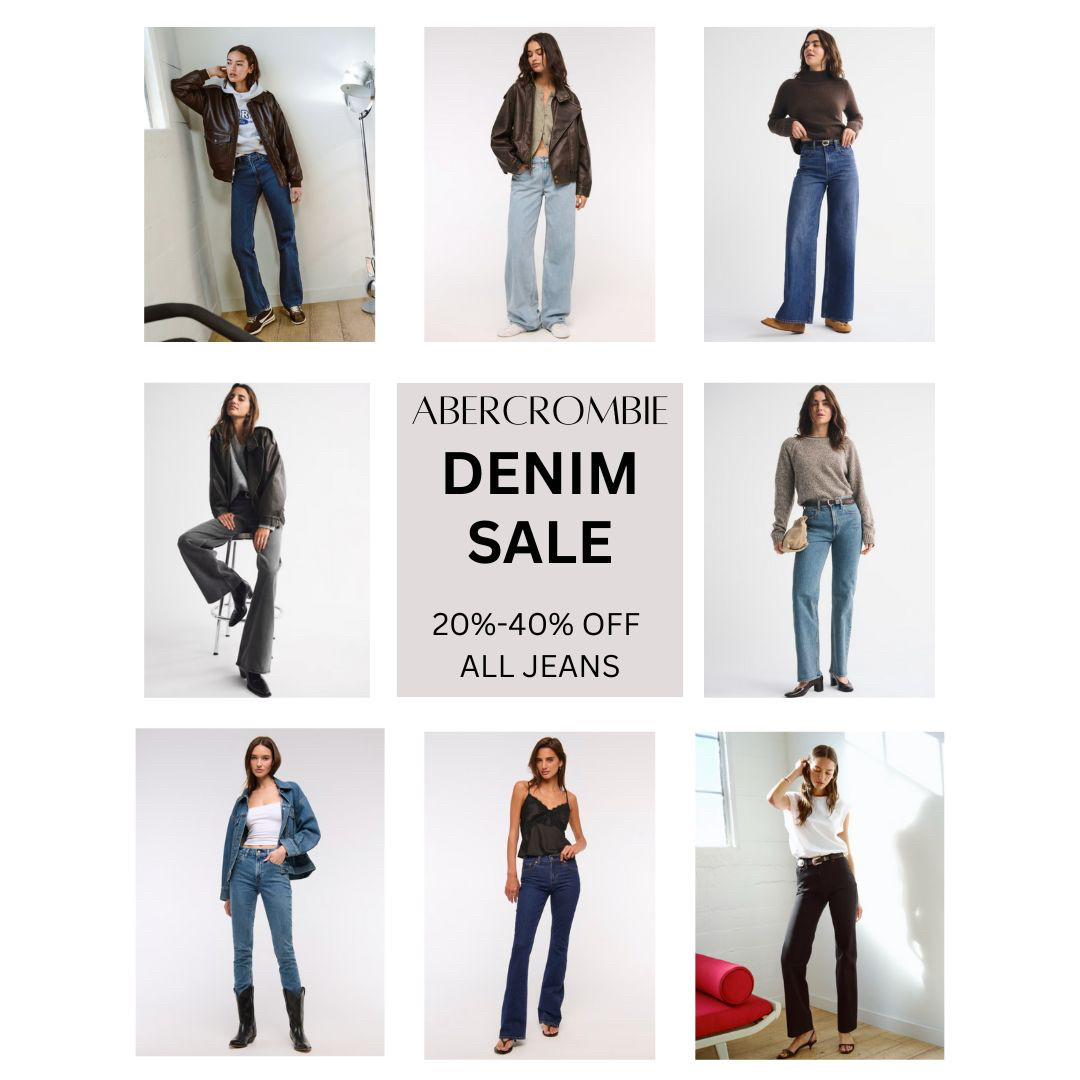 Abercrombie Denim Sale: 20%-40% off all jeans! + additional 15%off with code DENIMAF



Abercrombie code, Abercrombie sale, denim jeans, wide leg jeans, bootcut 

 

#LTKU #LTKootd #LTKSaleAlert