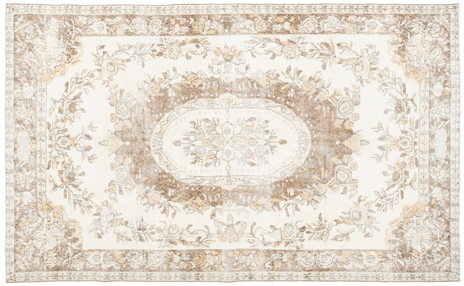 6' X 10' Vintage Turkish Rug, Brown - Stavros | Revival Rugs Inc