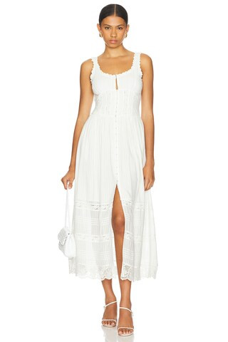 LoveShackFancy Santelle Dress in True White from Revolve.com | Revolve Clothing (Global)