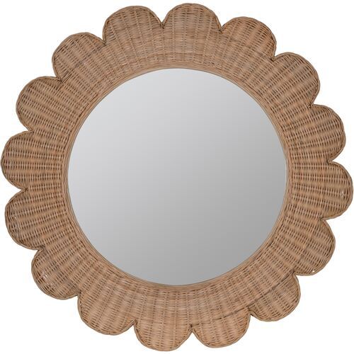 Bailey Scallop Rattan Round Wall Mirror, Natural$285.50$475.0040% OffExtra 10% Off Orders Over $7... | One Kings Lane