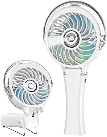 HandFan Portable Misting Fan, Handheld Mister Fan with 7 Colorful Nightlight,USB Rechargeable Per... | Amazon (US)