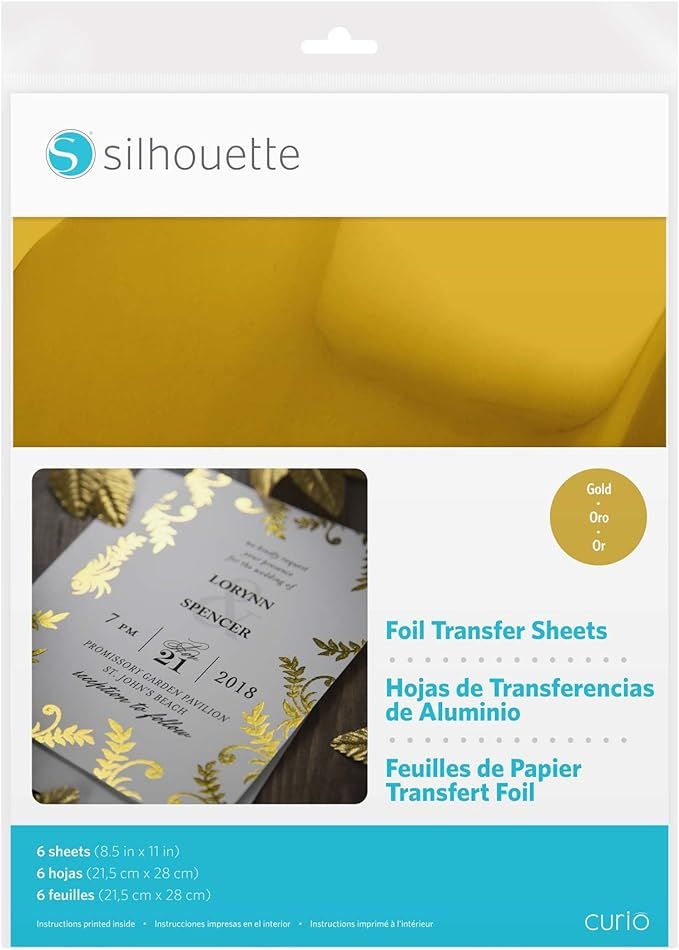 Silhouette 8.5"x11" Foil Transfer Sheets 6/pkg-gold | Amazon (US)