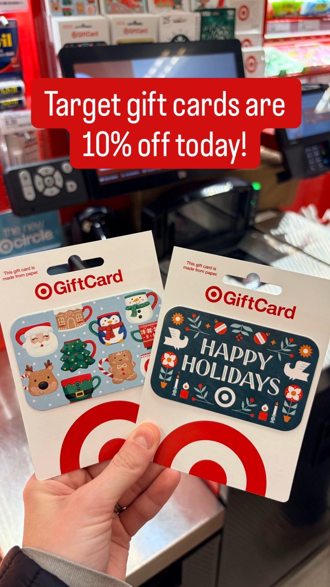 Target gift cards are 10% off today and tomorrow only! Valid for one purchase up to $500. Grab them now and save on gift cards!

#LTKSaleAlert #LTKHoliday #LTKGiftGuide