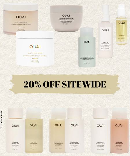 OUAI is 20% off SITEWIDE right now 😍✨ the leave in conditioner is one of my favorites for hydration
#ouai #salealert #haircare

#LTKSaleAlert #LTKBeauty #LTKFindsUnder50