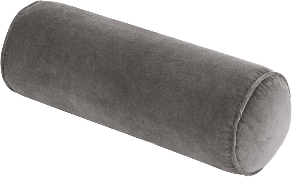 Nate Home by Nate Berkus Decorative Cotton Velvet Bolster Pillow | Soft Luxurious Modern Decor, C... | Amazon (US)