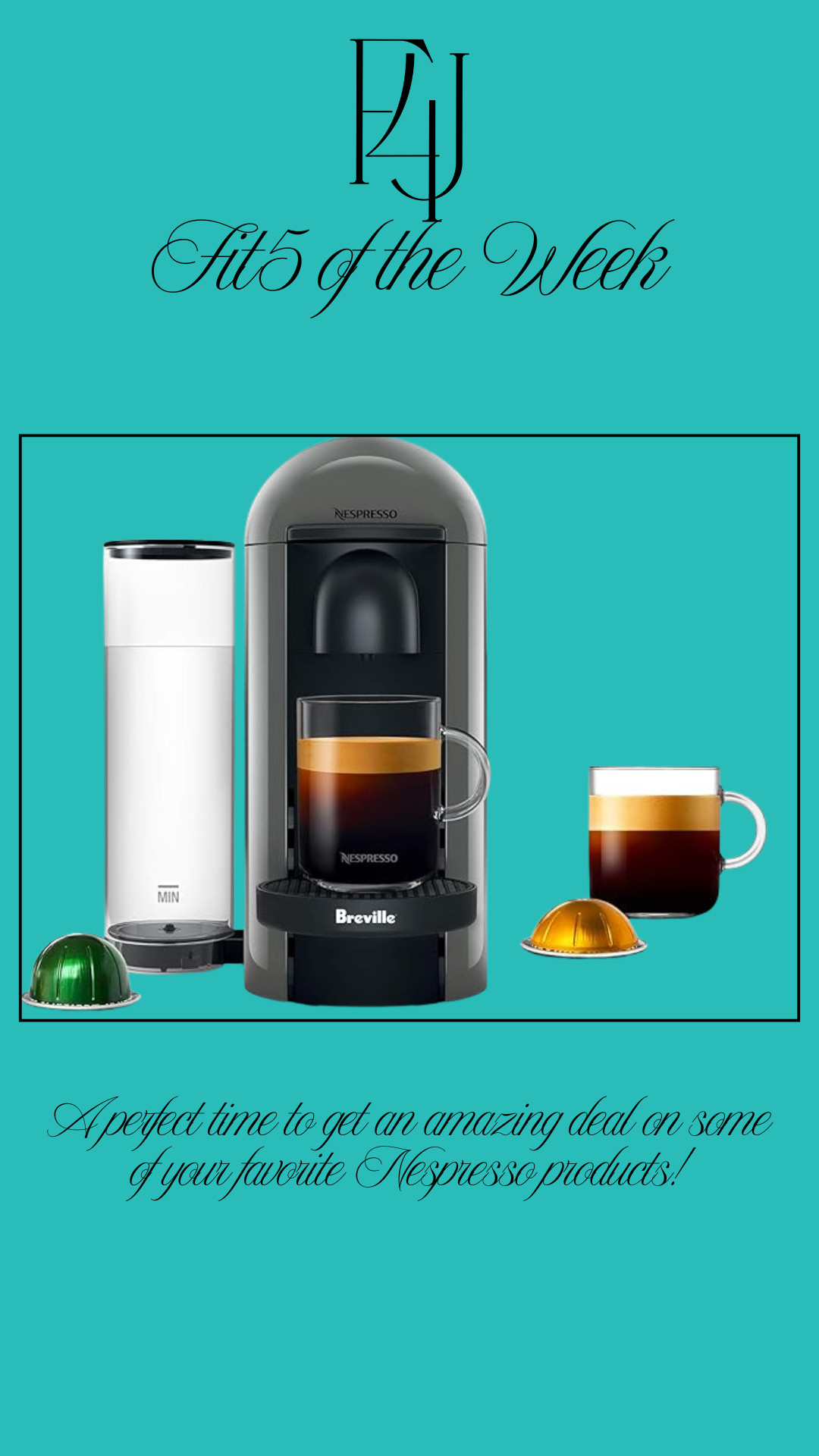 Are you a huge fan of Nespresso? There is no better time to take advantage of all the savings during Amazon's Prime Big Day Deals!

Fit4Janine, Espresso Maker, Breville 

 #LTKHome #LTKSaleAlert