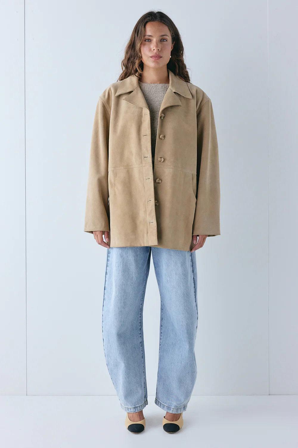 Preston Suede Jacket Camel | VRG Grl