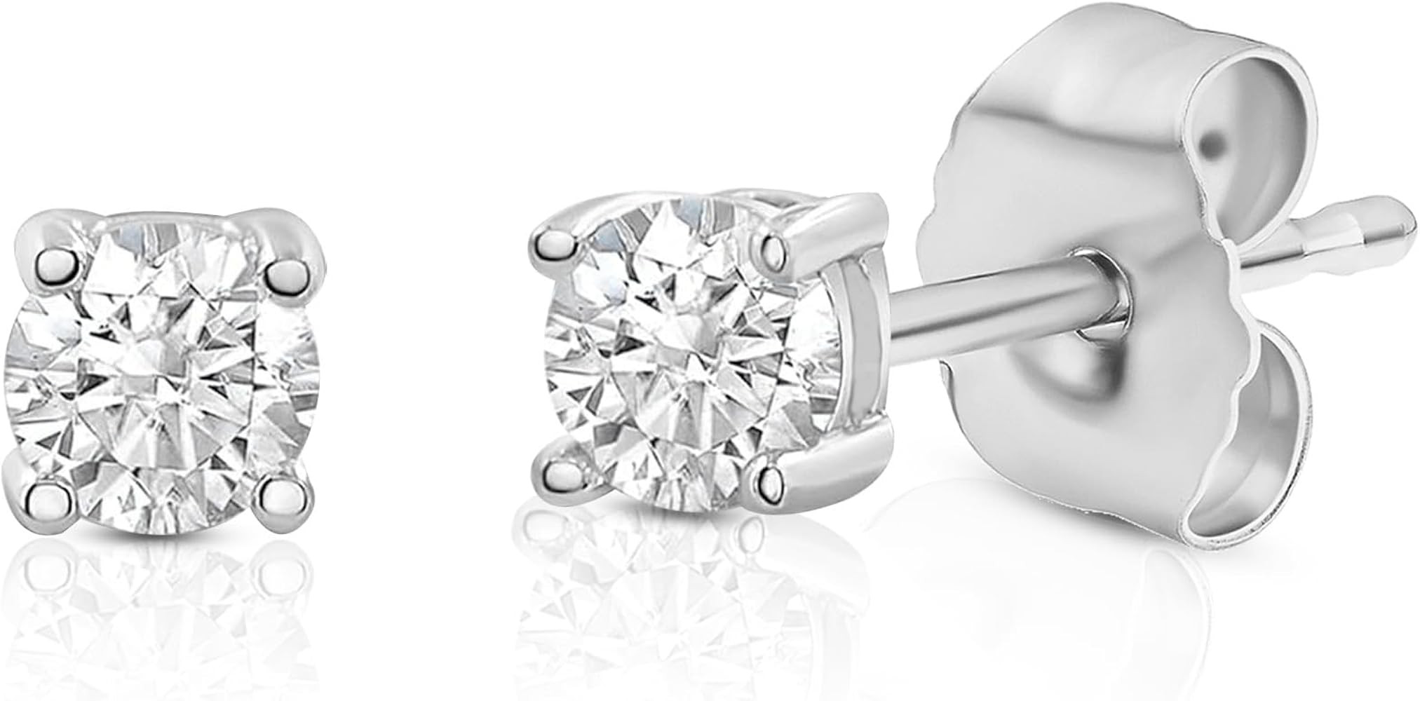 Amazon Essentials 0.25 to 1 Carat IGI Certified Solitaire Lab Grown Diamond Stud 14k Gold 4 Prong... | Amazon (US)