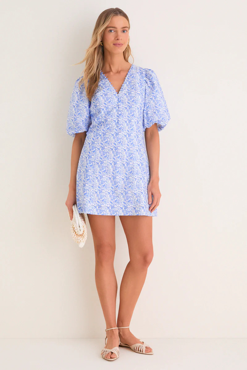 Baby Blue Ditsy Floral Marcy Mini Dress | Tuckernuck (US)