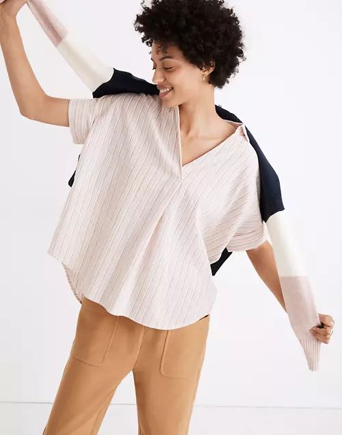 Courier Button-Back Shirt in Brampton Stripe | Madewell