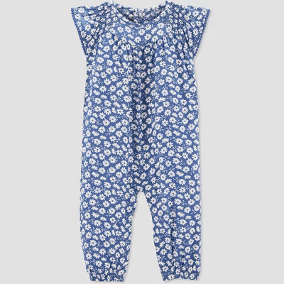 Baby Girls' Floral Jumpsuit - Just One You® made by carter's Blue Newborn | Target