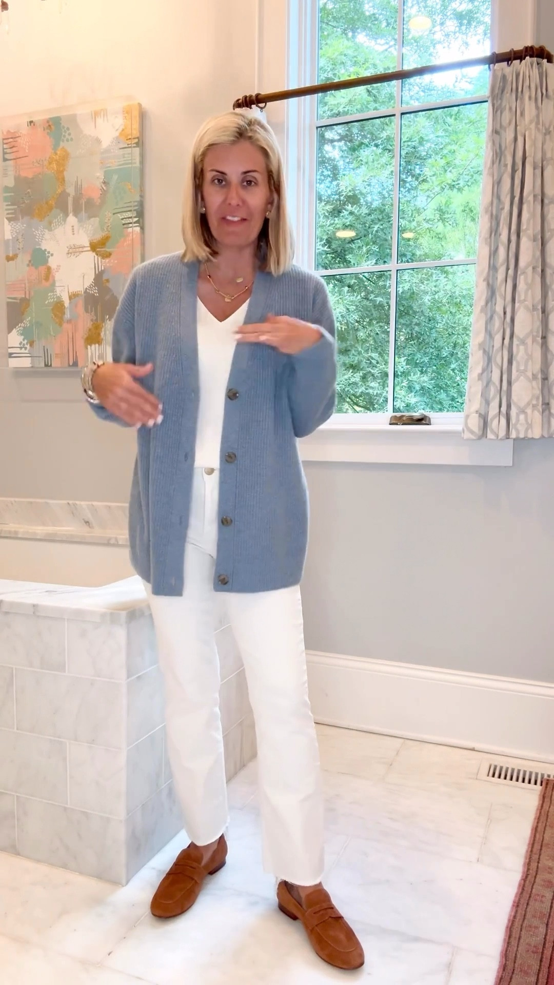 Love this whole look! 

Xs sweater
S tank

luxe without the price tag - soft, timeless, and so easy to style. Pair  with rich cognac accessories for a combo that feels classic, elevated, and effortlessly fall-ready. 



#LTKSeasonal #LTKWorkwear #LTKOver40