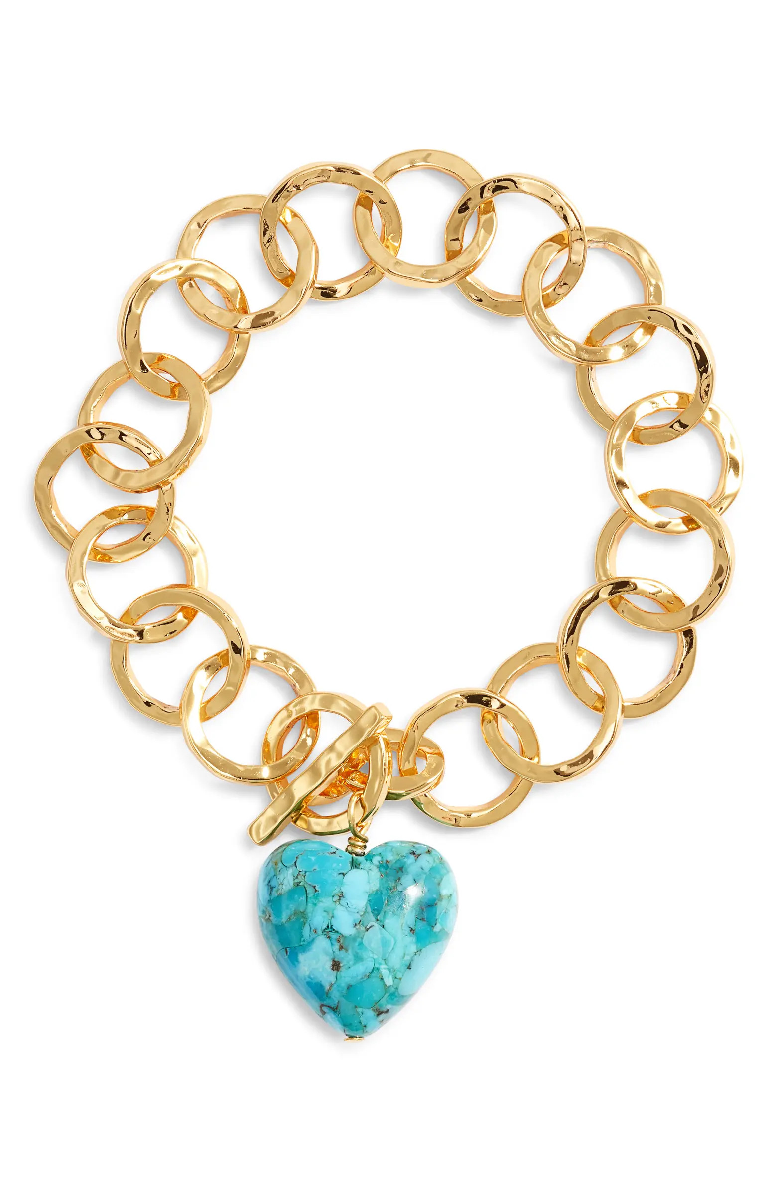 Turquoise Heart Toggle Bracelet | Nordstrom