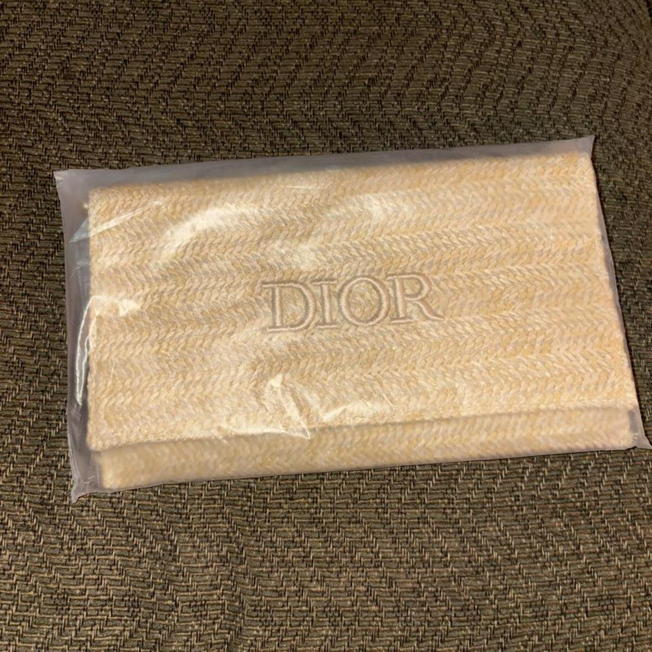 Dior cream & tan woven clutch with herringbone... | Depop | Depop UK