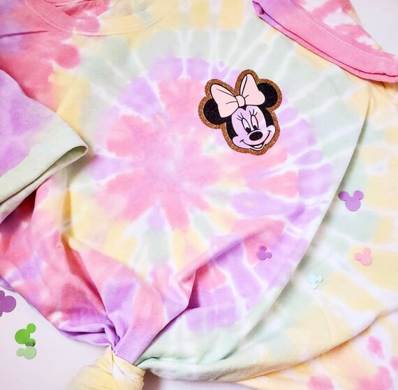 Pastel Rainbow Disney Minnie Tie Dye Womens Tee, Disney Mode Hand made Tie Dye Womens Trendy Unis... | Etsy (US)