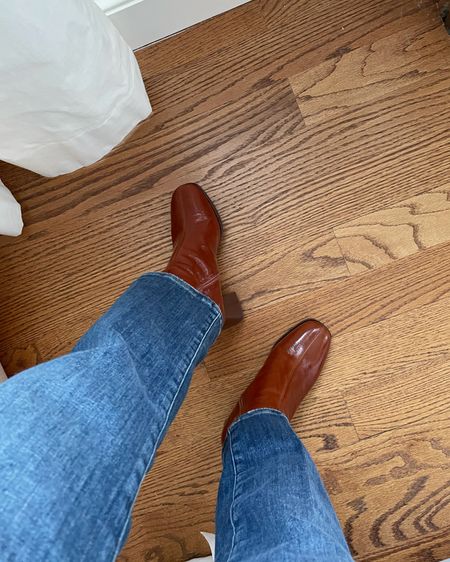Obsessed with these new boots from @sezane - zero break in time, super comfortable, and add that perfect touch of the unexpected to simple outfits. Fits easily under straight leg jeans and looks great with skirts and dresses too!

Fit TTS!
M

#LTKSeasonal #LTKstyletip #LTKshoecrush