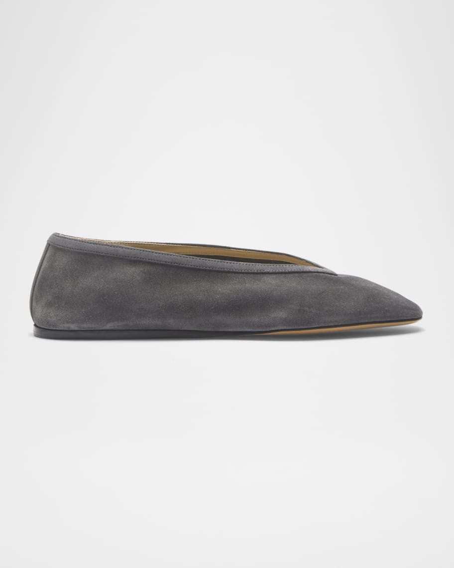 Le Monde Beryl Luna Suede Ballerina Flats | Neiman Marcus