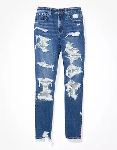 AE Comfort Stretch Waistband Mom Jean | American Eagle Outfitters (US & CA)