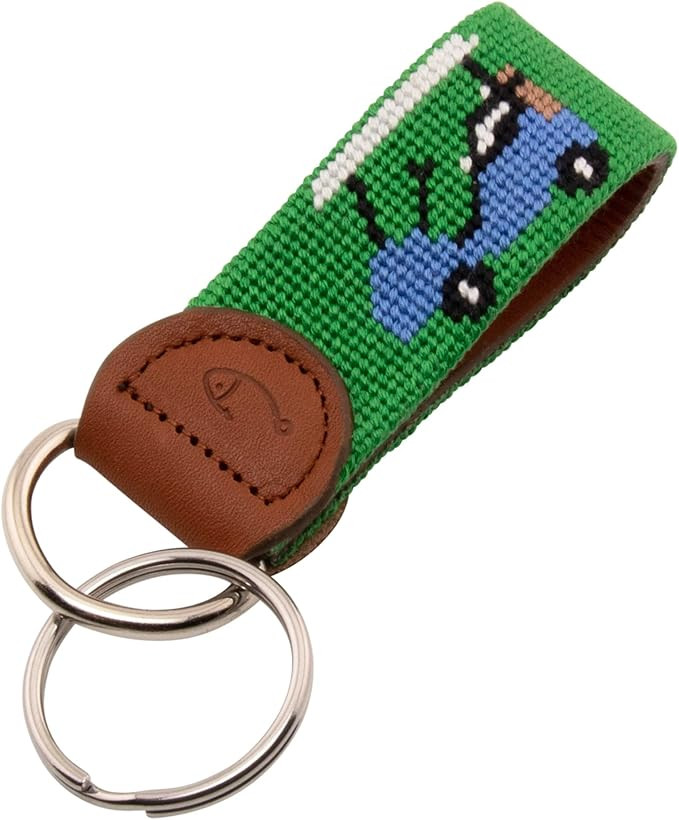 Leather Hand-Stitched Needlepoint Key Fob or Key Chain | Amazon (US)