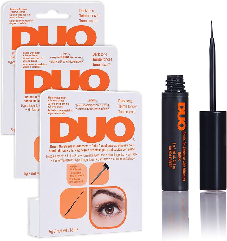 Duo Brush-On Striplash Adhesive Dark Tone 0.18 Ounce (5.3ml) (3 Pack) | Amazon (US)