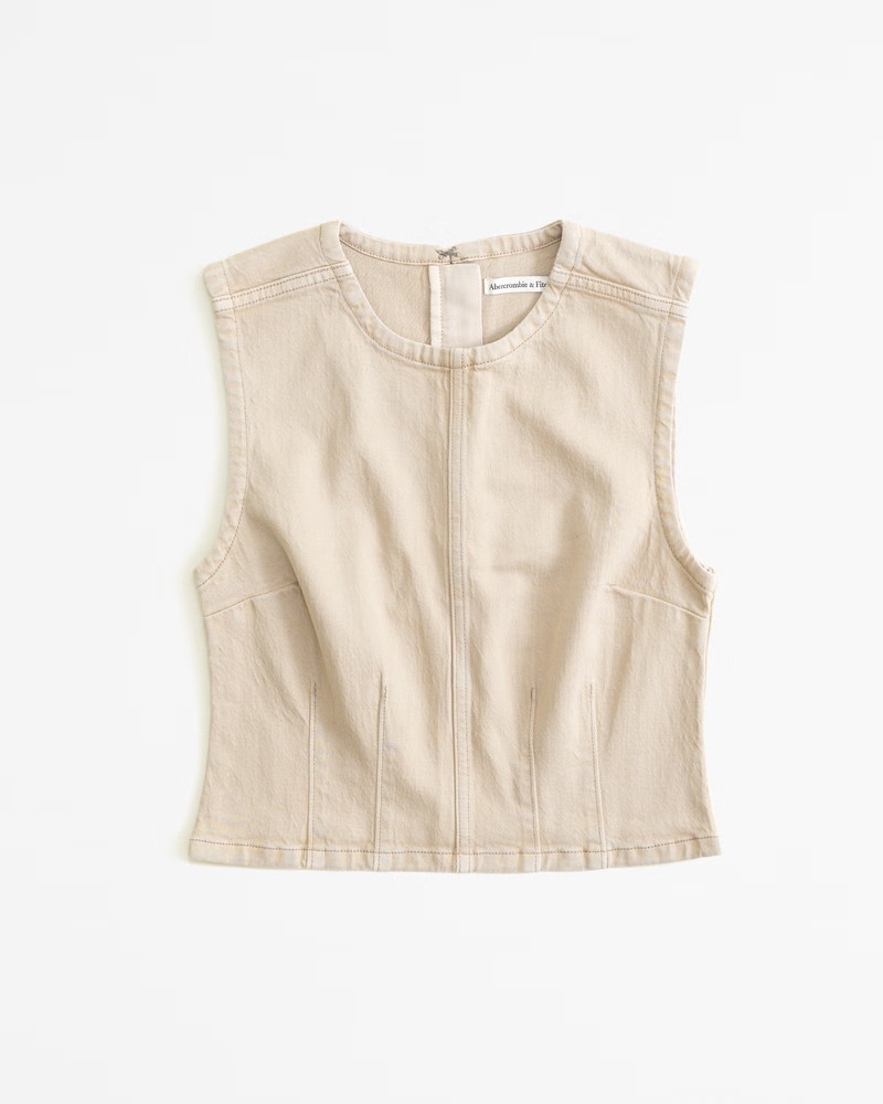 Denim Shell Top | Abercrombie & Fitch (US)