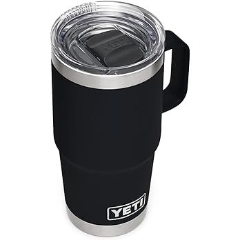 YETI Rambler 20 oz Travel Mug, Stainless Steel, Vacuum Insulated with Stronghold Lid, Black | Amazon (US)