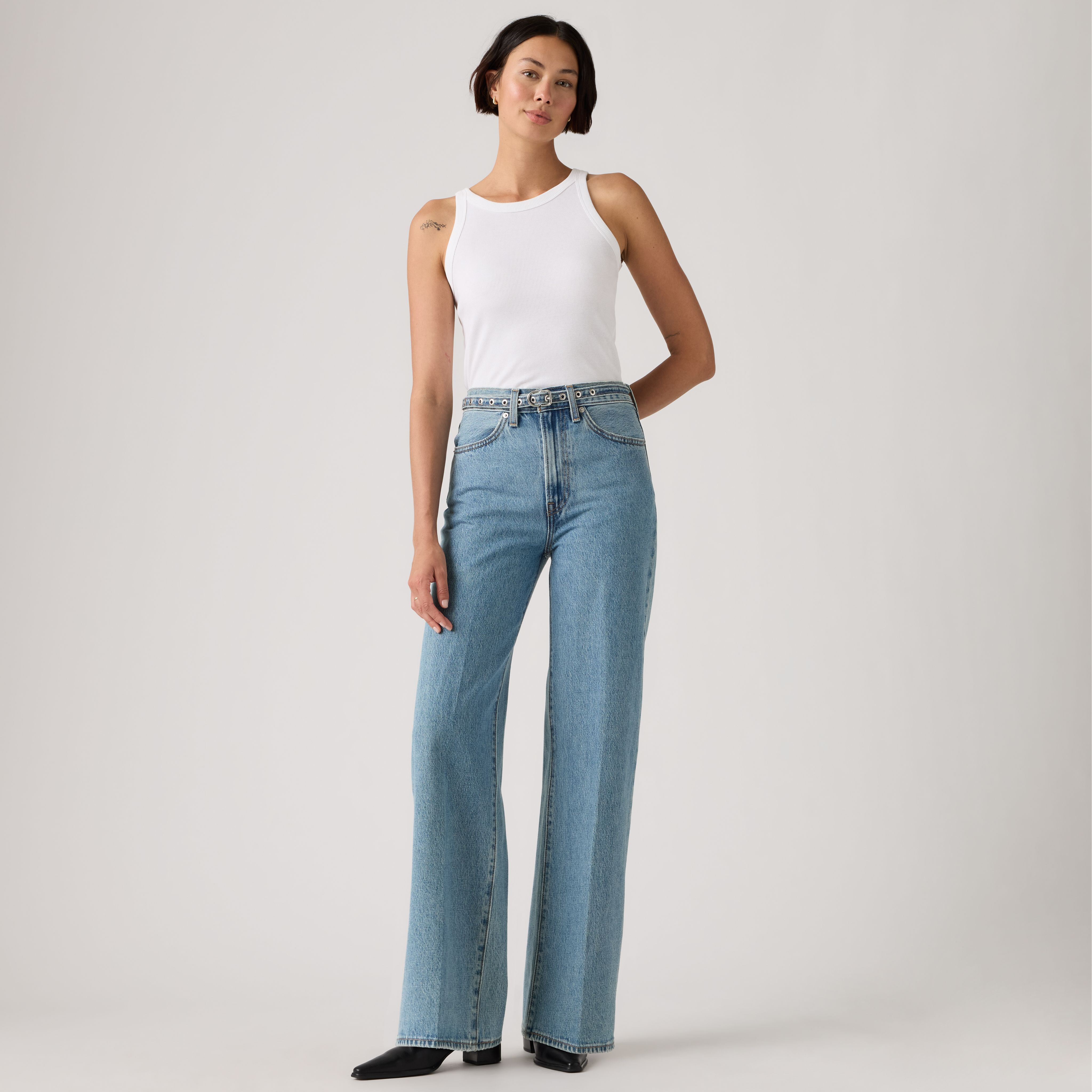 Levi's Ribcage Wide-Leg Belted Women's Jeans 27x30 | Levi's US
