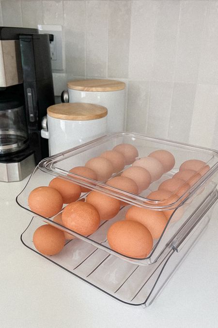 the best egg organizer I’ve owned haha
🥚 #eggorganizer #organizer #fridgeorganizer #refridgeratororganizer #organize #storage #fridgestorage #clearbin 

#LTKhome #LTKFind