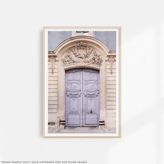 Purple French Doors Photo Door Photography Paris Wall Art - Etsy | Etsy (US)