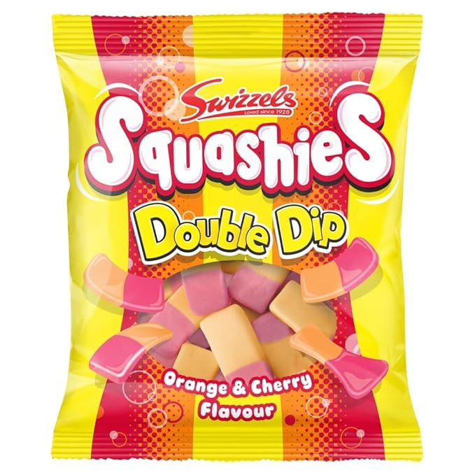 Swizzels Squashies Double Dip Orange & Cherry Flavour 120g | Amazon (US)