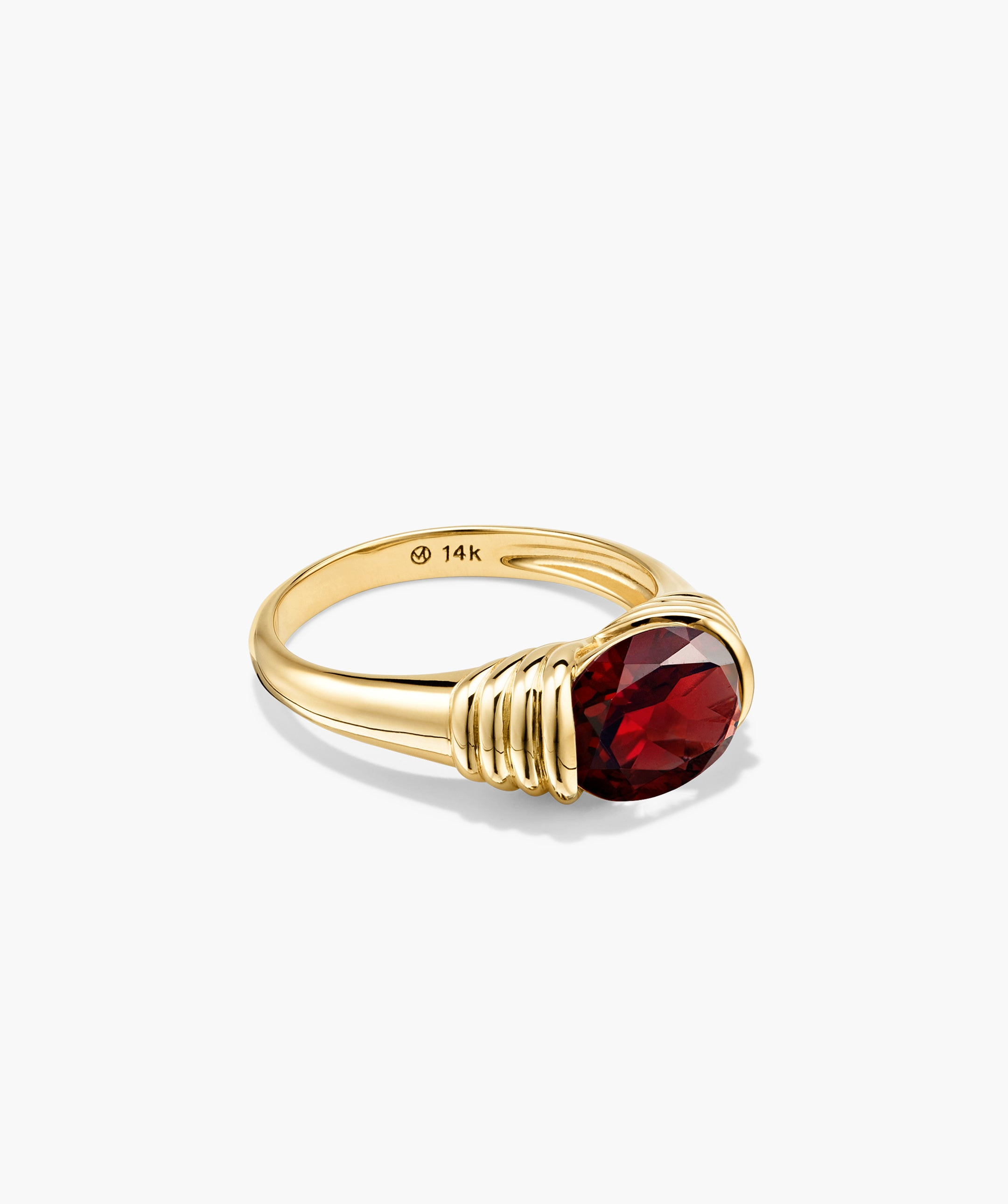 14k Gold Handcrafted Heirloom Garnet Ring - Jewelry | Mejuri | Mejuri Fine Crew
