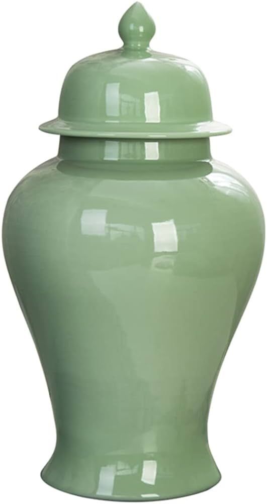 ZHOUXIAO Vintage Ceramic Vases Ginger Jar with Lid, Multicolour Porcelain Jar Temple Jars with Li... | Amazon (US)