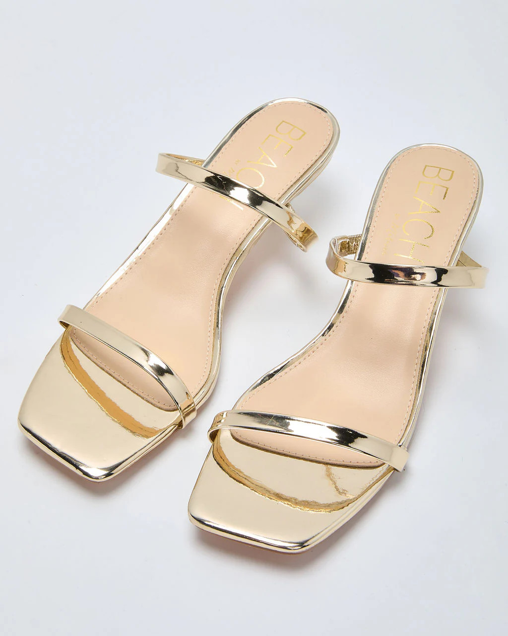 Chrome Kiss Metallic Open Toe Kitten Heel | VICI