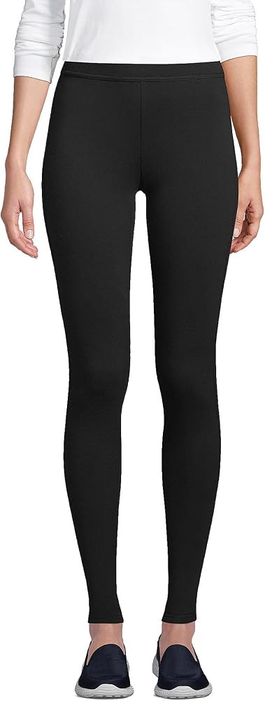 Lands' End Leggings con bolsillo con forro polar y talle alto para mujer | Amazon (US)