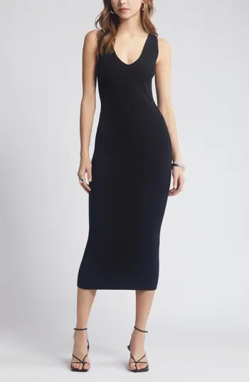 Luxe Sculpt Sleeveless Midi Dress | Nordstrom