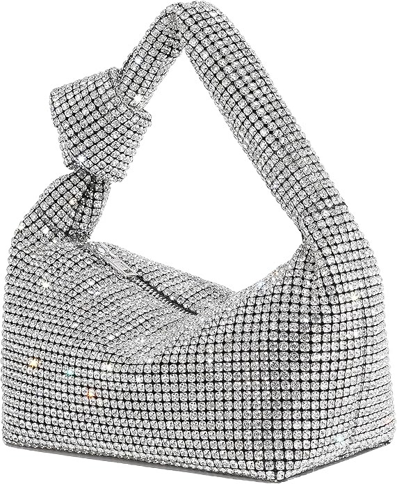 Rhinestone Purses for Women Bling Rhinestone Bag Shiny Silver Purse Evening Bag Sparkly Clutch Pu... | Amazon (CA)