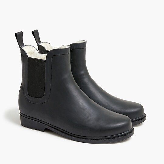 Chelsea rain boots with shearling lining | J.Crew Factory
