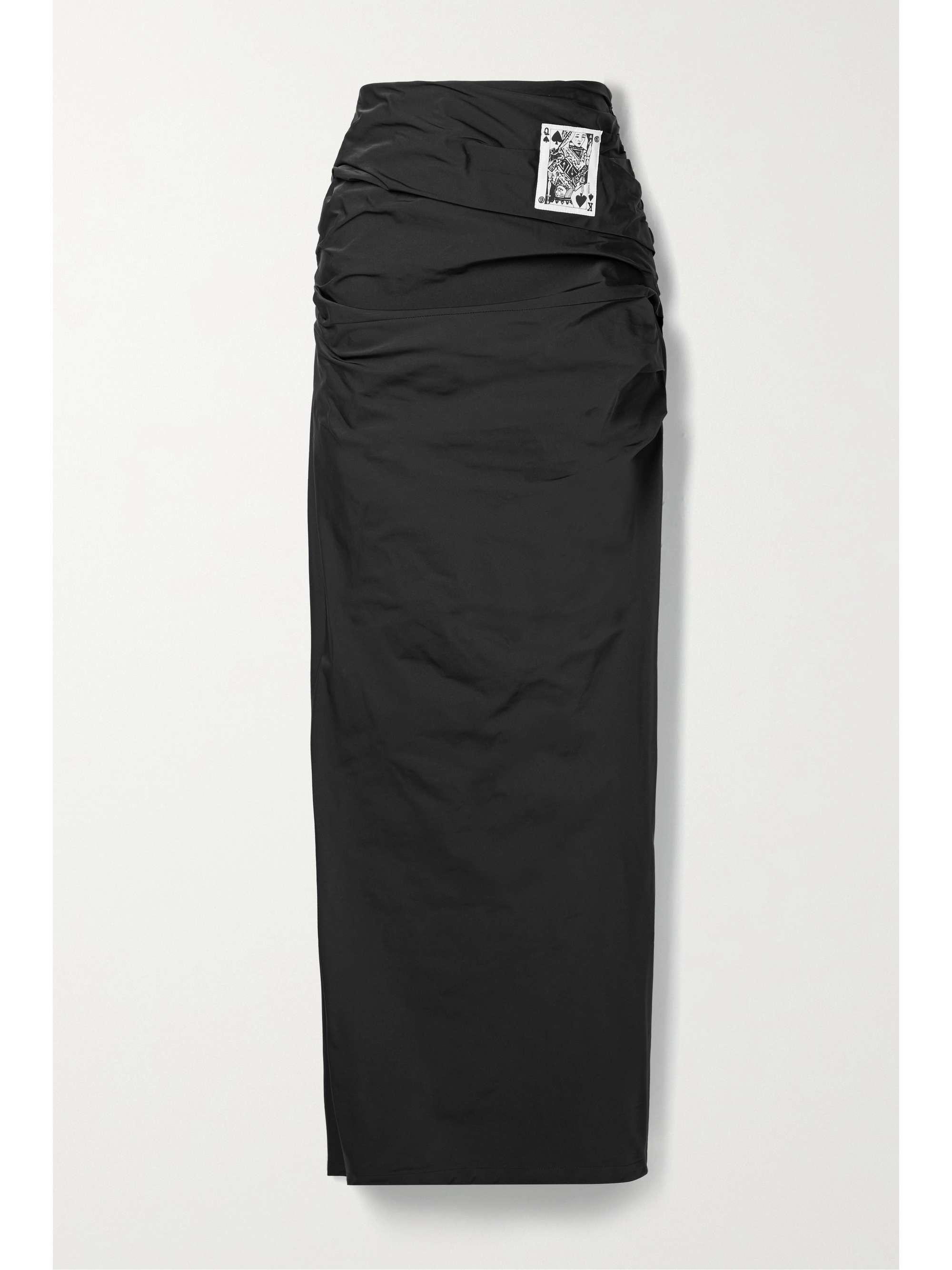 MM6 MAISON MARGIELAGathered appliquéd shell maxi skirt | NET-A-PORTER (US)
