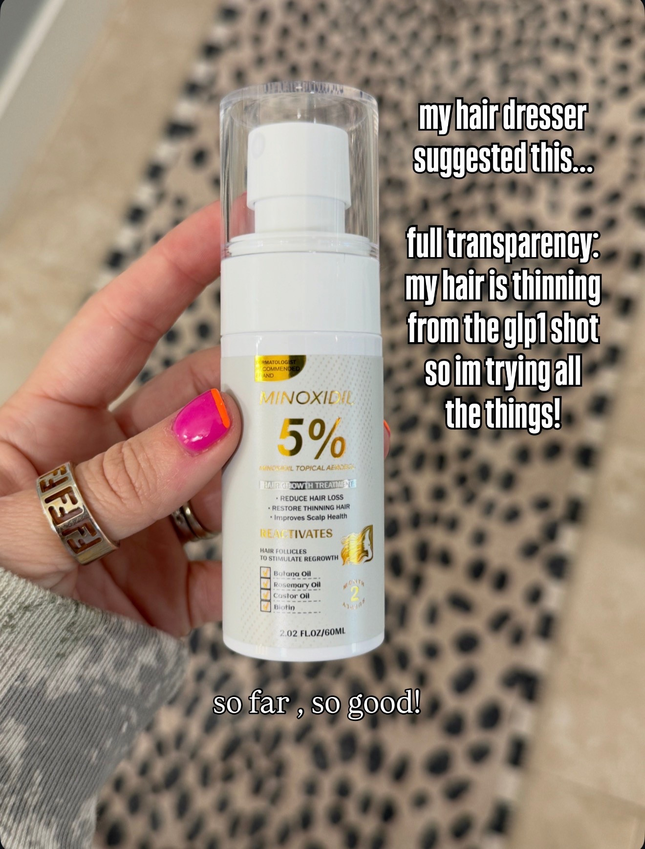 Hair growth spray from Amazon 