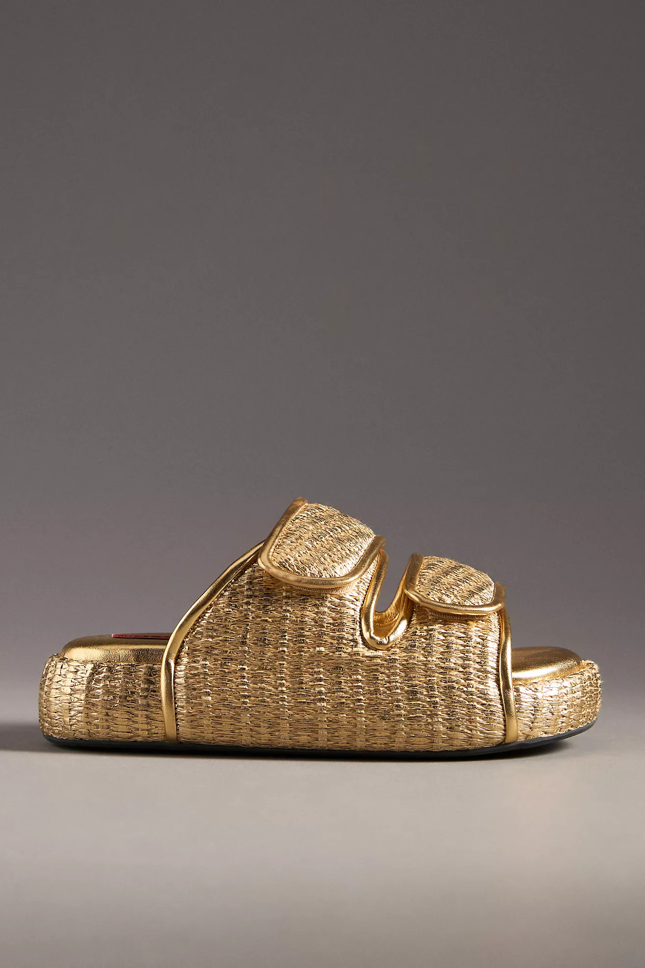 SIMONMILLER Cro Raffia Slide Sandals | Anthropologie (US)