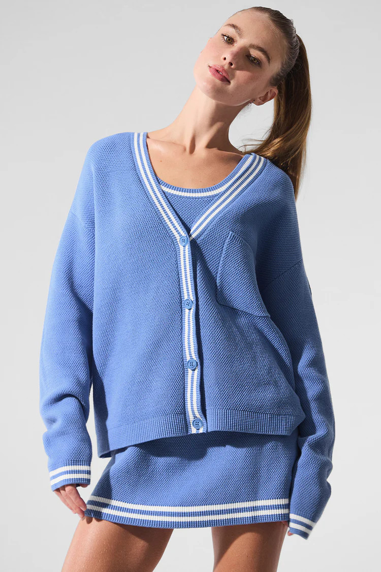 Tennis Club Sweater Knit Cardigan | Alo Yoga (US)