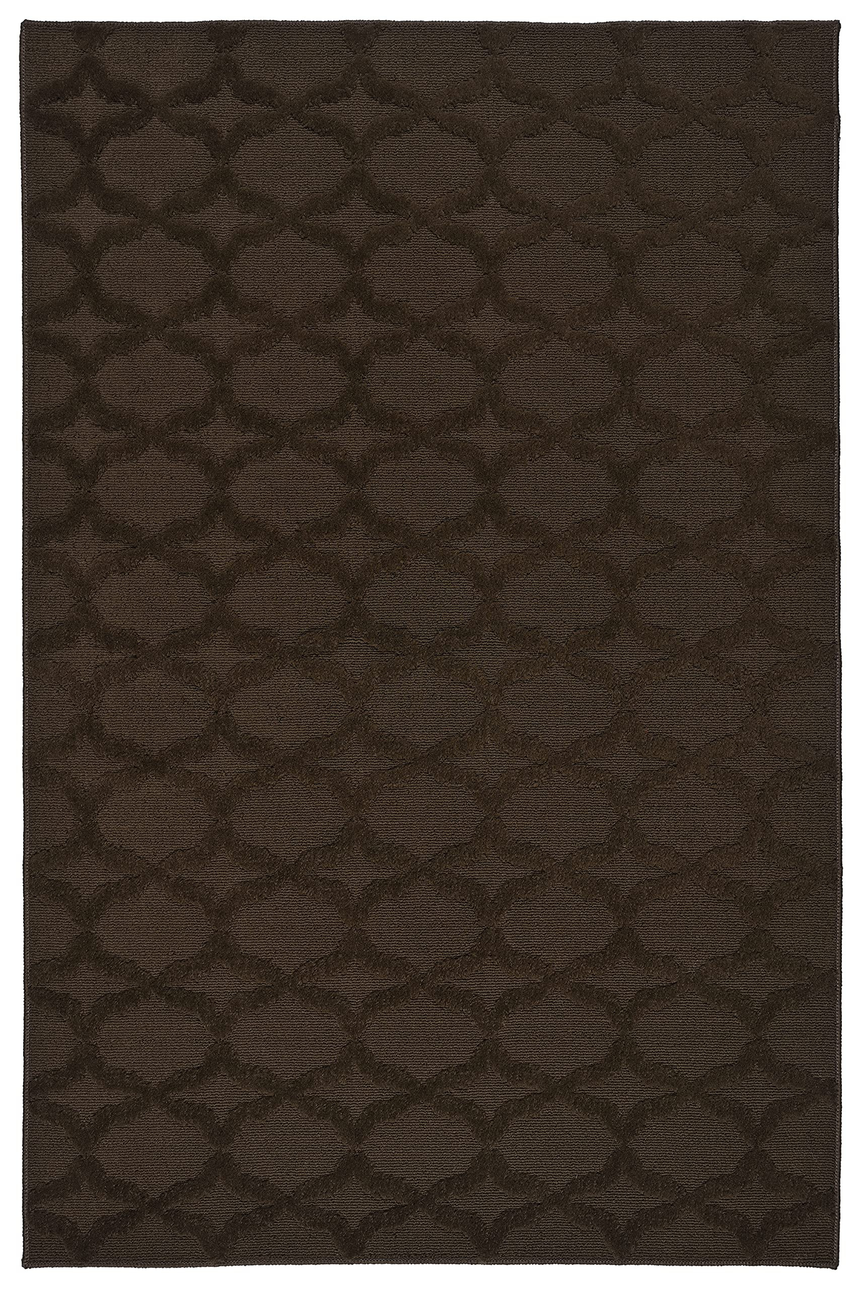 Garland Rug Sparta Non Slip Polypropylene 4 Ft. X 6 Ft. Brown Mocha Area Rug- Ideal for Living Ro... | Amazon (US)