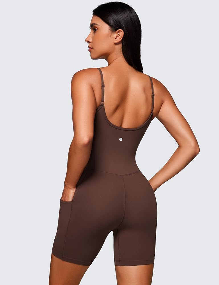 CRZ YOGA Butterluxe Athletic Rompers for Women Adjustable Padded Tank Top Workout Shorts Jumpsuit... | Amazon (US)