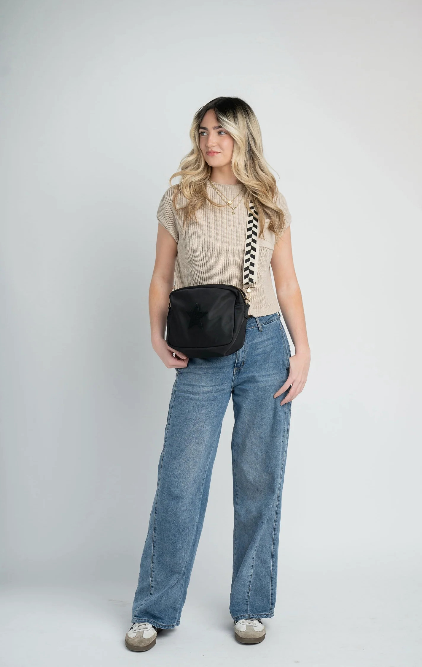 Black Star Large OG Crossbody with the Rho Strap | bloc bags