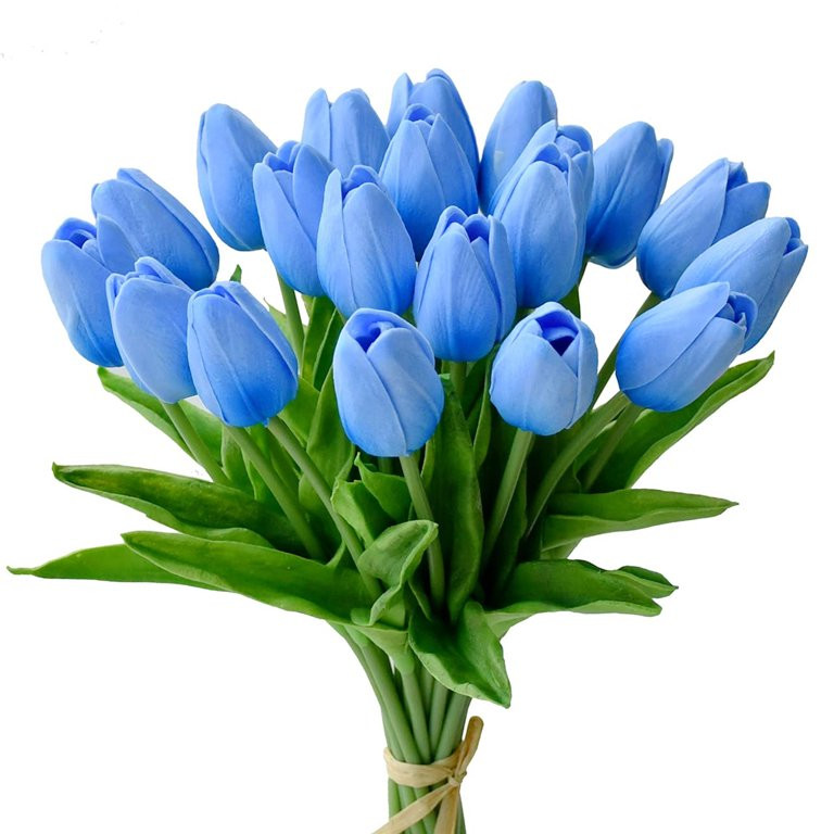 20pcs Artificial Flowers and Plants,Artificial Tulips Bouquet,Fake Flowers for Spring Decor,Silk ... | Walmart (US)