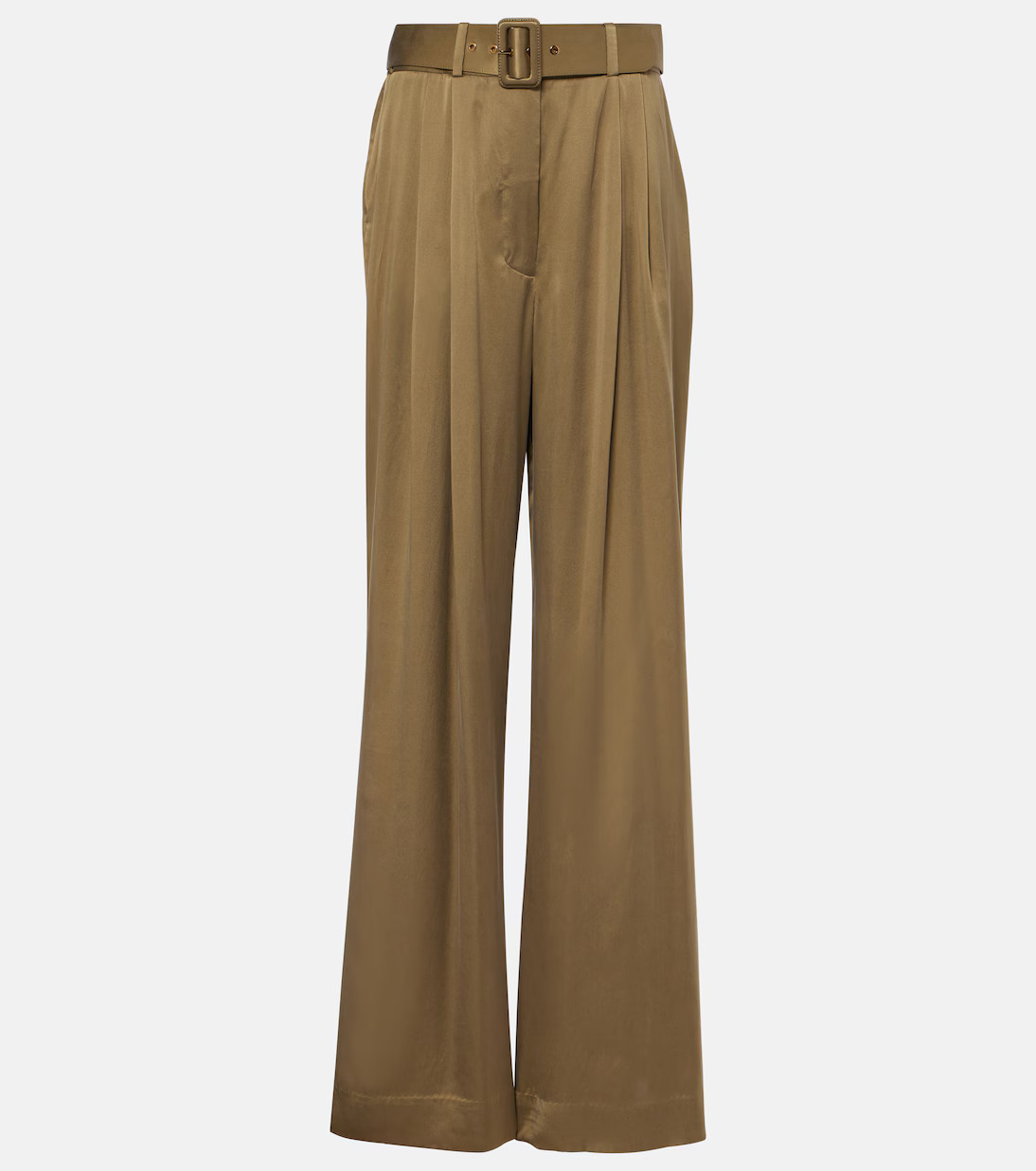 Tuck silk wide-leg pants | Mytheresa (UK)