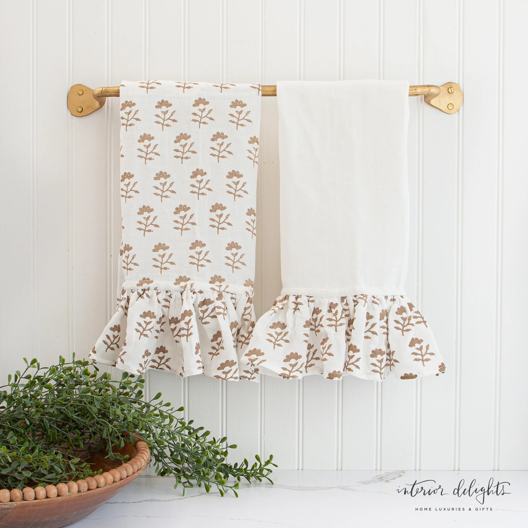 Molly Block Print Towel Set | Interior Delights